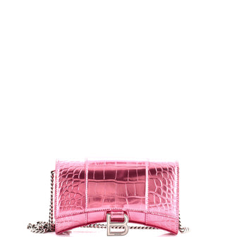 Balenciaga Hourglass Chain Crossbody Bag Leather