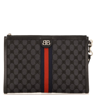 Balenciaga x Gucci The Hacker Project Web Wristlet Clutch BB Canvas