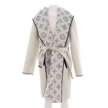 Louis Vuitton Women's Reversible Hooded Belted Wrap Coat Mahina Wool