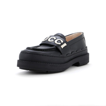 Gucci Women's Ornella Logo Loafers Leather