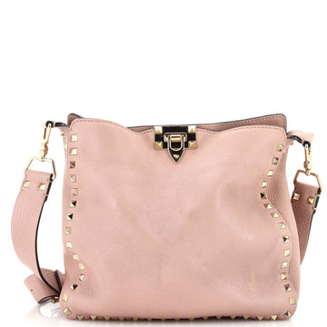 Valentino Garavani Rockstud Flip Lock Messenger Bag Leather Medium