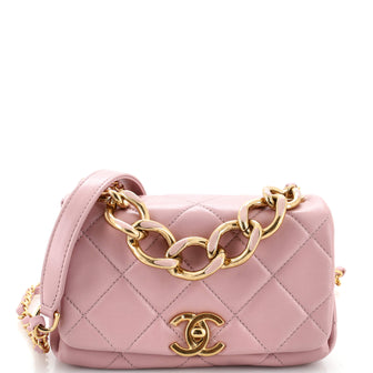 Chanel Color Match Flap Bag Quilted Lambskin Mini