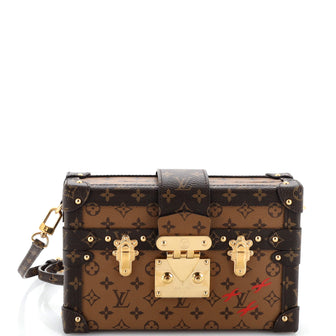 Louis Vuitton Petite Malle Handbag Reverse Monogram Canvas