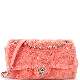 Chanel CC Chain Flap Bag Quilted Terry Cloth Medium