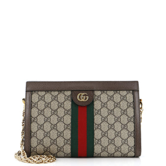Gucci Ophidia Chain Shoulder Bag GG Coated Canvas Small