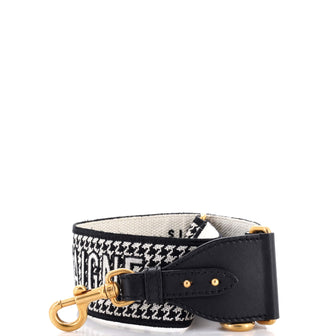 Christian Dior Logo Shoulder Strap Embroidered Canvas