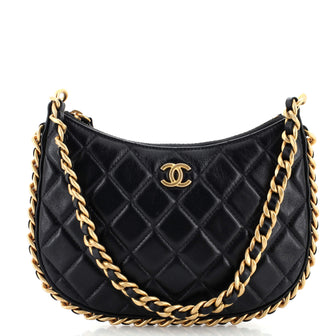 Chanel CC Chain Around Hobo Quilted Lambskin