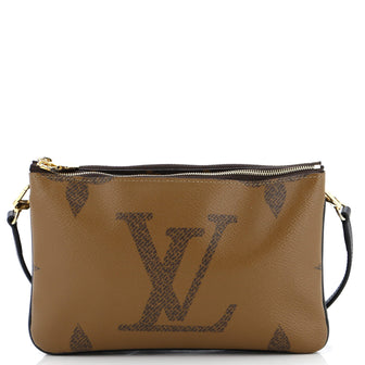 Louis Vuitton Double Zip Pochette Reverse Monogram Giant