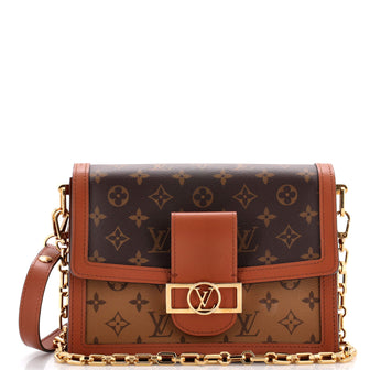 Louis Vuitton Dauphine Shoulder Bag Reverse Monogram Canvas MM