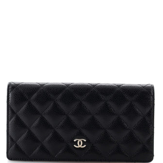 Chanel L-Yen Wallet Quilted Caviar