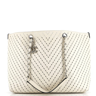 Chanel Shopping Tote Perforated Caviar Large