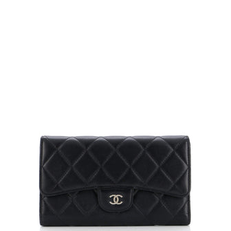 Chanel L-Flap Wallet Quilted Lambskin Long