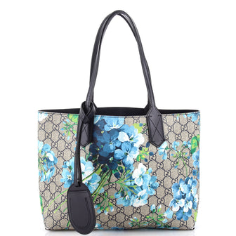 Gucci Reversible Tote Blooms Print Leather Small