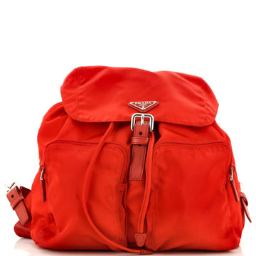 Prada Double Front Pocket Backpack Tessuto Medium