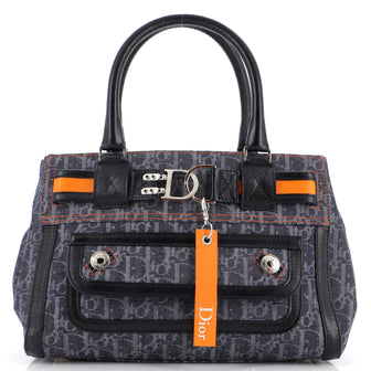Christian Dior Flight Tote Diorissimo Denim Medium