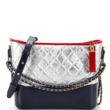 Chanel Bicolor Gabrielle Hobo Quilted Aged Calfskin Medium