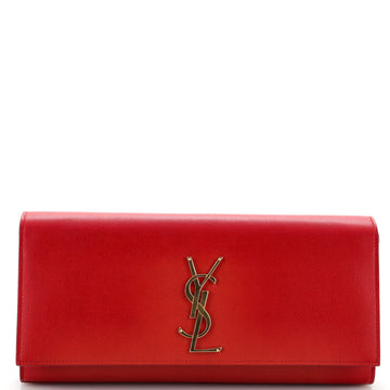 Saint Laurent Classic Monogram Clutch Leather Long