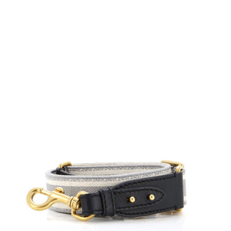 Christian Dior Logo Shoulder Strap Embroidered Canvas Thin