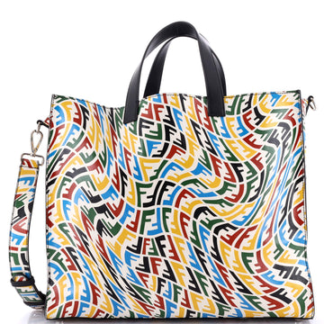 Fendi Shopper Tote Vertigo Zucca Leather Large