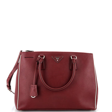 Prada Double Zip Lux Tote Saffiano Leather Medium