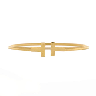 Tiffany & Co. T Wire Bracelet 18K Yellow Gold Narrow