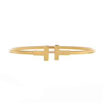 Tiffany & Co. T Wire Bracelet 18K Yellow Gold Narrow