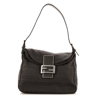 Fendi Flap Shoulder Bag Zucchino Canvas Small