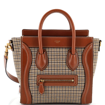 Celine Luggage Bag Tweed Nano