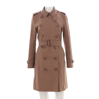 Burberry Women's Kensington Mid-Length Trench Coat Cotton