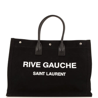 Saint Laurent Rive Gauche Shopper Tote Canvas Large