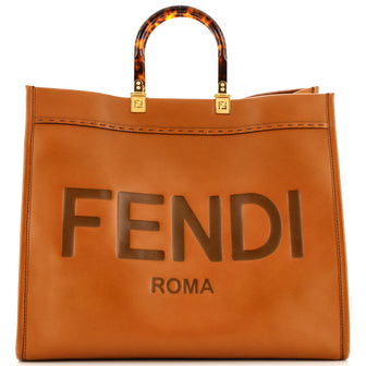 Fendi Sunshine Shopper Tote Leather Large