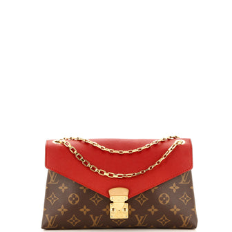 Louis Vuitton Pallas Chain Shoulder Bag Monogram Canvas and Calfskin