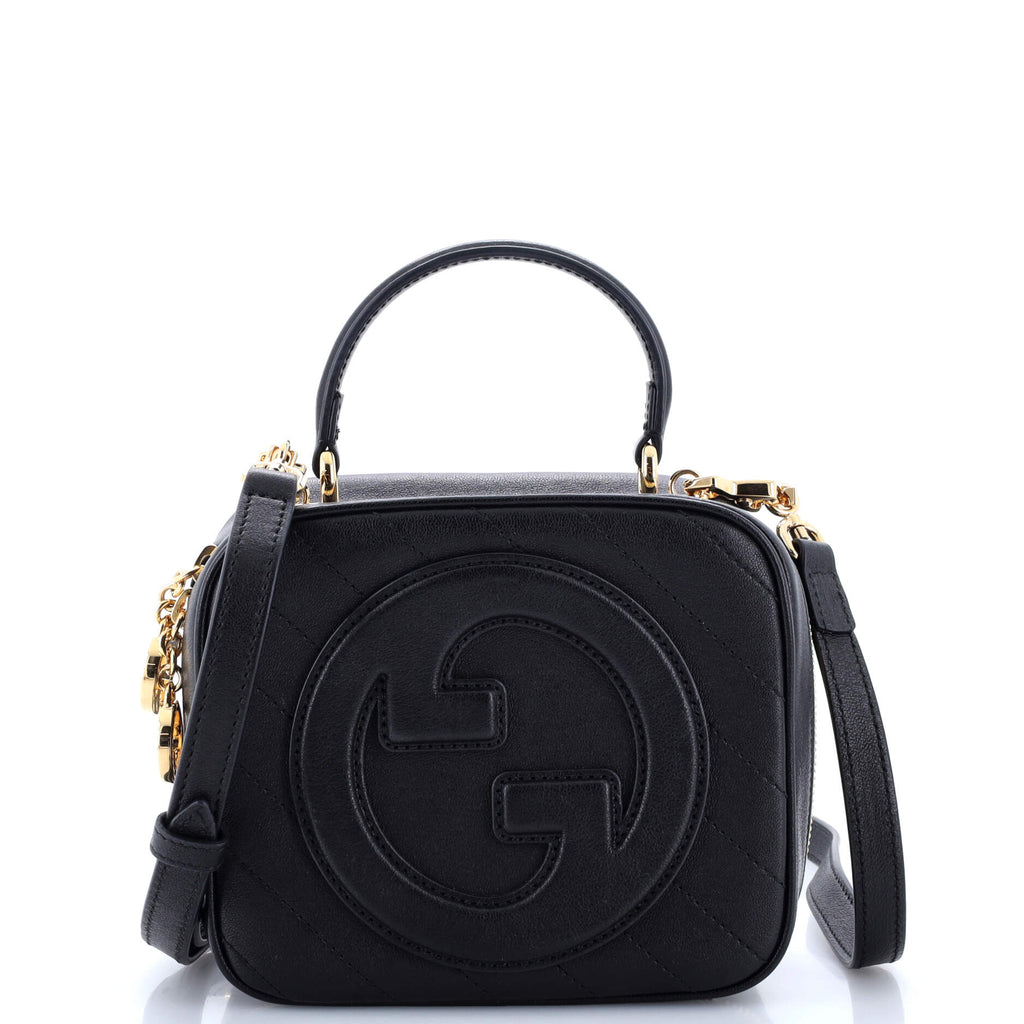 Gucci Blondie NM Top Handle Shoulder Bag Diagonal Quilted