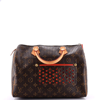 Louis Vuitton Speedy Handbag Perforated Monogram Canvas 30