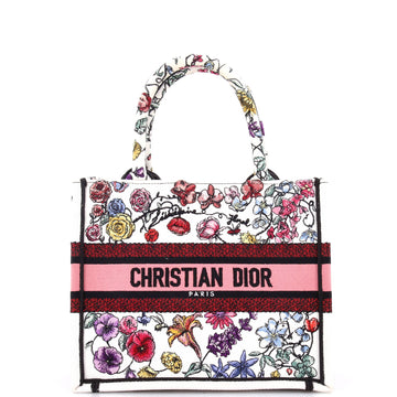 Christian Dior Book Tote Embroidered Canvas Small