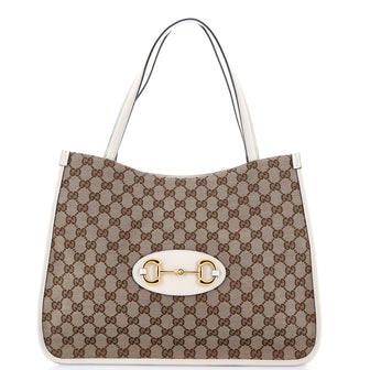 Gucci Horsebit 1955 Tote GG Canvas Medium