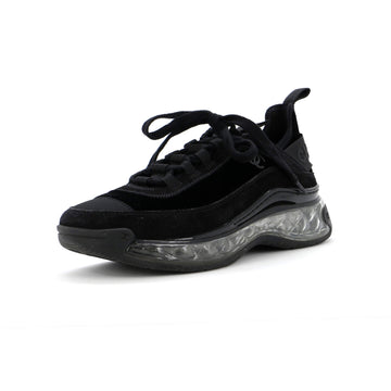 Chanel Women's CC Cap Toe Logo Sneakers Suede and Mixed Fibers