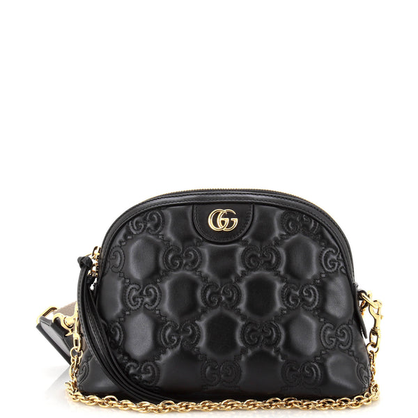 Gucci Dome Chain Zip Shoulder Bag GG Matelasse Leather Small 296083