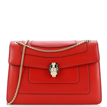 Bvlgari Serpenti Forever Square Shoulder Bag Leather Medium