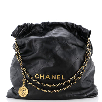 Chanel 22 Chain Hobo Quilted Calfskin Large