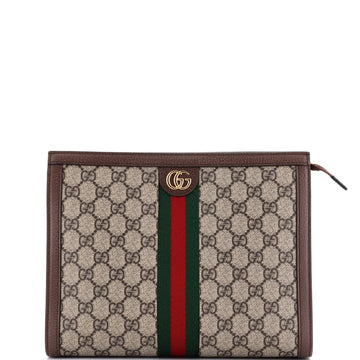 Gucci Ophidia Pouch GG Coated Canvas Medium