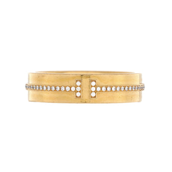 Tiffany & Co. T Two Ring 18K Yellow Gold and Diamonds Wide