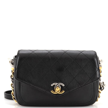 Chanel Two Tone Envelope Flap Bag Quilted Calfskin Medium