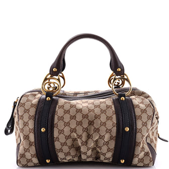 Gucci Interlocking Boston Bag GG Canvas Medium
