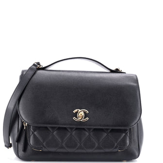 Chanel Business Affinity Flap Bag Quilted Caviar Large