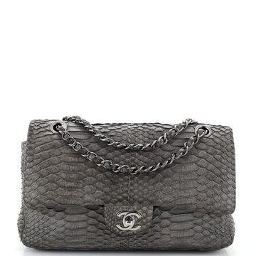 Chanel Classic Double Flap Bag Python Medium