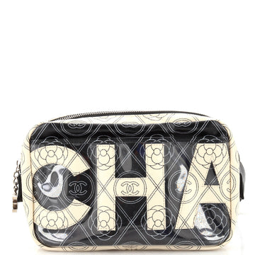 Chanel Logo Camera Bag Printed Coated Canvas Medium