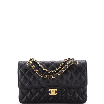Chanel Classic Double Flap Bag Quilted Caviar Small