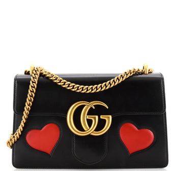 Gucci Marmont Chain Shoulder Bag Patchwork Leather Medium