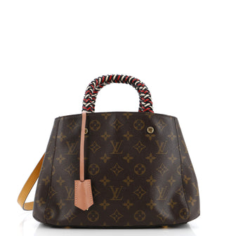 Louis Vuitton Braided Handle Montaigne Handbag Monogram Canvas BB